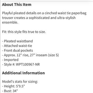 Pants & Jumpsuits - Brand new paper bag trousers! Pants & Jumpsuits - Brand new paper bag trousers!